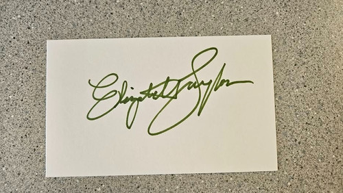 Elizabeth taylor signed - elizabeth, 3x5