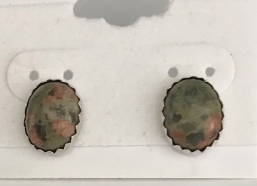 Unakite cabochon 8x6mm oval - cabochon,