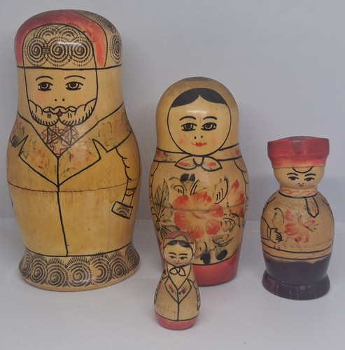 Vintage set wooden - 4x,