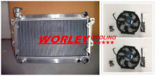 3 Row Radiator for Mazda R100 / Familia Rotary 1000 1200 1300 10A / 12A & fans