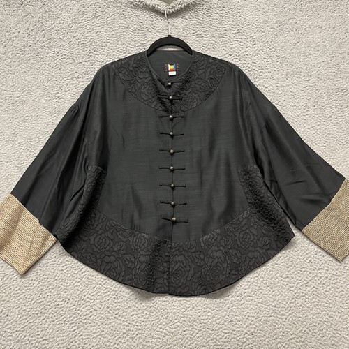 Silk oriental top - top, l