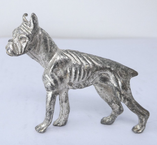 Boxer dog silver tone - dog,