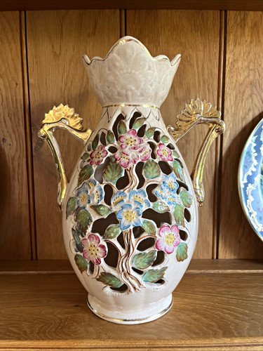 Vintage ceramic reticulated