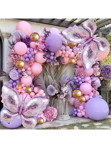 172pcs purple butterfly - 172pcs,