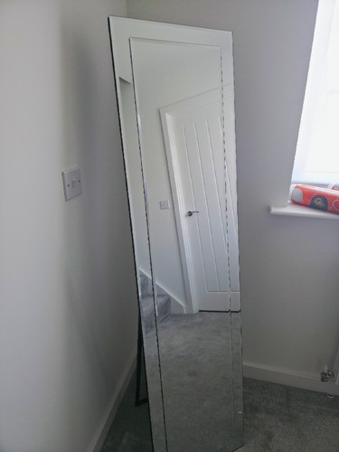 Floor mirror bevelled framed - bevelled,
