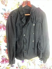 All Saints Miltary Style 100% Linen Jacket Black 40”
