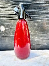 VINTAGE BOC SODA SIPHON BOTTLE MADE IN ENGLAND RED