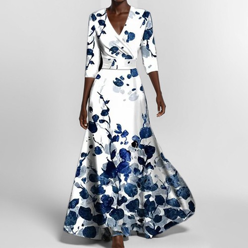Womens pockets neck maxi - womens, v-neck