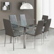 4/6 Seater Glass Dining Table