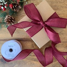Burgundy Christmas Ribbon
