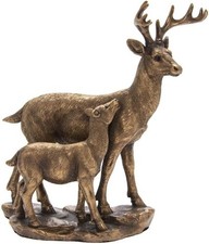 Bronzed Deer & Fawn Ornament