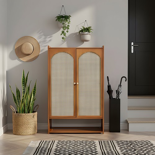 Doors rattan wooden shoe - doors,