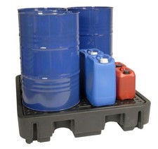 4 Drum Oil Barrel Bund Tray Spill Pallet 1380 X 1290 280 Ibc Tank Collect DURHAM