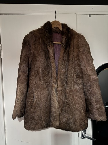 Vintage rabbit fur coat - vintage,