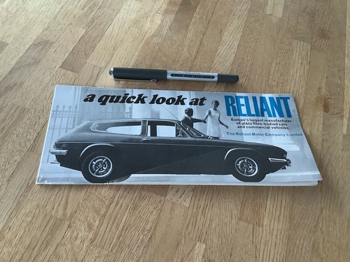 Reliant range brochure - reliant, brochure.