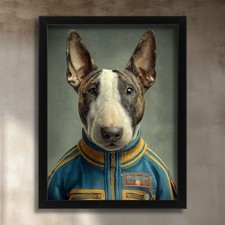 Brindle bull terrier wall art - wall,