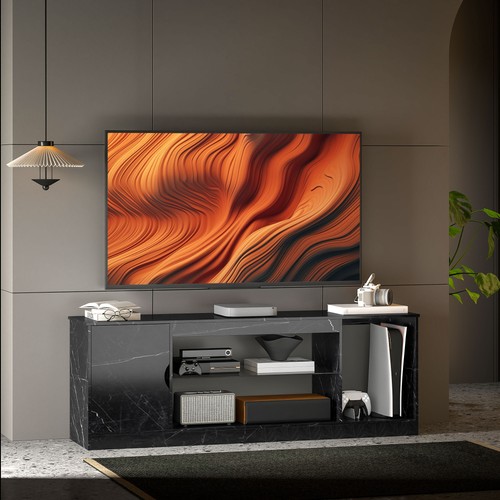 Marble effect stand cabinet - effect,