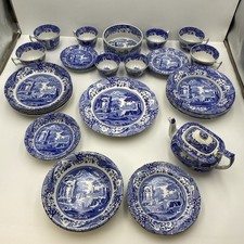 Spode Italian Blue & White Dinner Set - 38 x Various Pieces                  K12