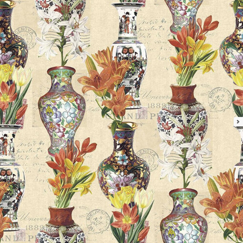 Cream silver wallpaper kyoto - cream,