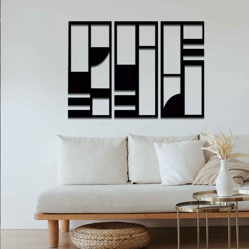 Wooden geometric wall - wooden, art