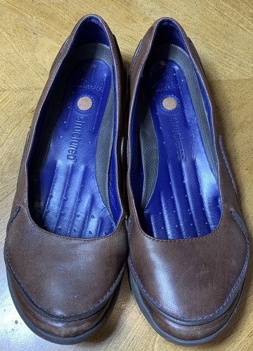 Clarks structured brown slip - clarks,