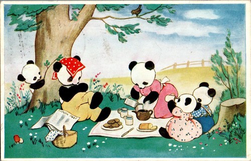 Panda bears picnic peggy - bears,