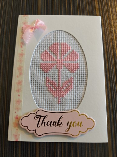 Handmade cross stitch card - handmade,