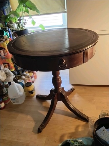 Antique vintage drum table - antique/vintage,