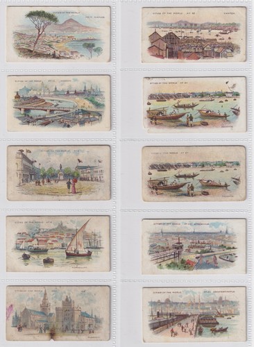 Cigarette cards cities of - cigarette,