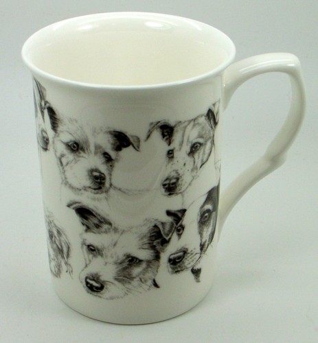 Jack russell black white - &,