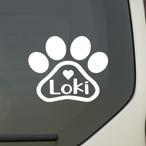 Personalised paw print name - personalised,