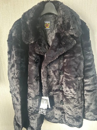 Schott faux fur pea coat - pea,