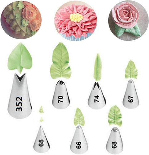 Leaves piping tips - piping, set