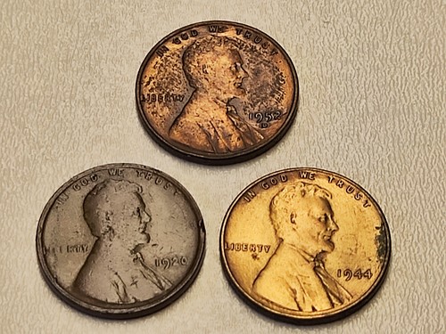 Cent 1920 1944 1952 usa - cent,