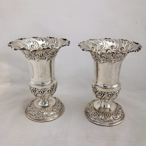 Solid silver pair edwardian - solid,