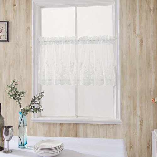 Embroidered lace window voile - window,
