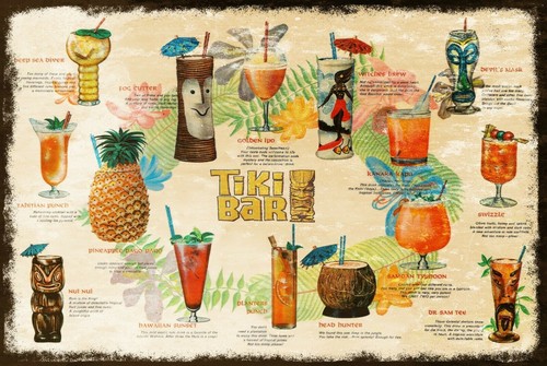 Tiki bar summer cocktail - summer,