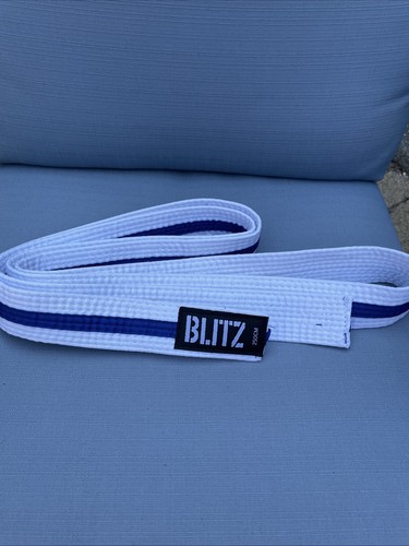 Blitz white belt with - with, blue