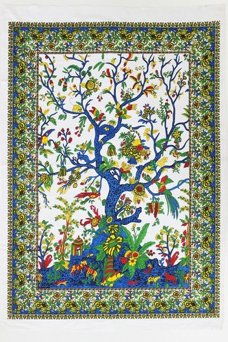 White blue tree life - blue, of