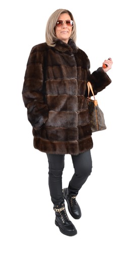 Us5718 real mink fur jacket - mink,