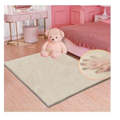 Faux bunny fur rug - rug,