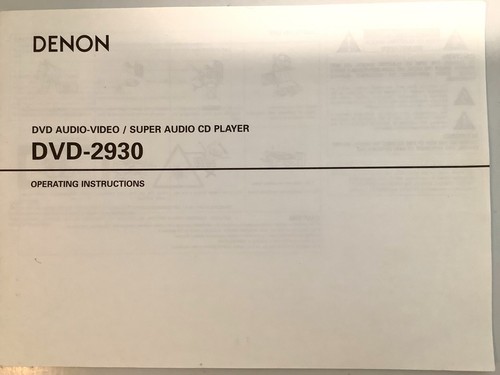 Denon dvd 2930 player - dvd,