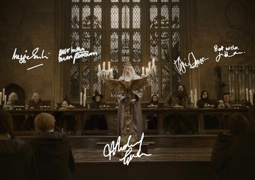 Photo signed by rickman - a4,