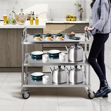 Stainless steel utility cart - stainless,