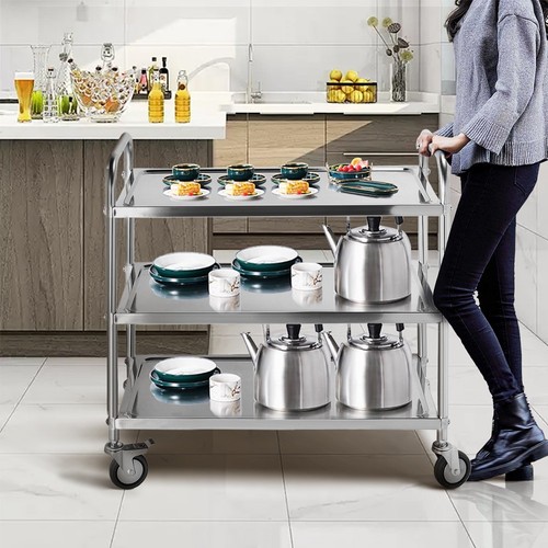 Stainless steel utility cart - steel,