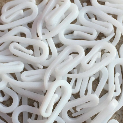 White plastic nylon curtain - white,