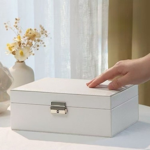 White large jewelry box - white,