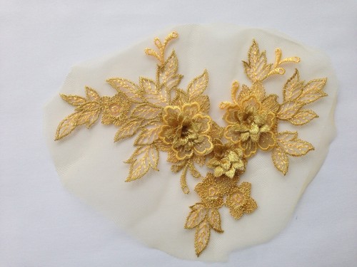 Lace applique motif flower - ,