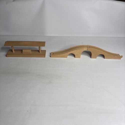 Wooden train bridge - train,