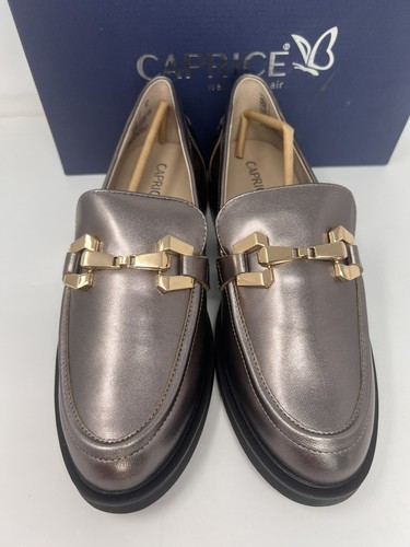 Caprice leather loafer flats - caprice,